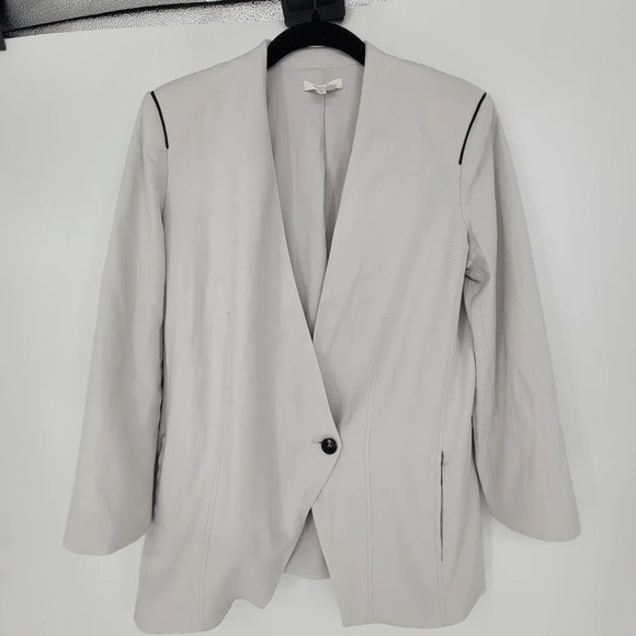 Helmut Lang Jackets & Blazers - HELMUT Lang Women's White Ash Blazer Ark Suiting jacket top size 6